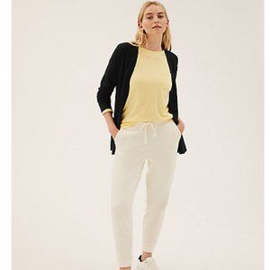 BLACK RIBBED  EDGE TO EDGE CARDIGAN